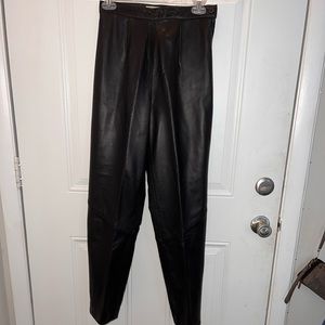 Lord and Taylor black leather pants size 4